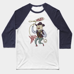 Howdy Yall - Rodeo Cowboy Cat Baseball T-Shirt